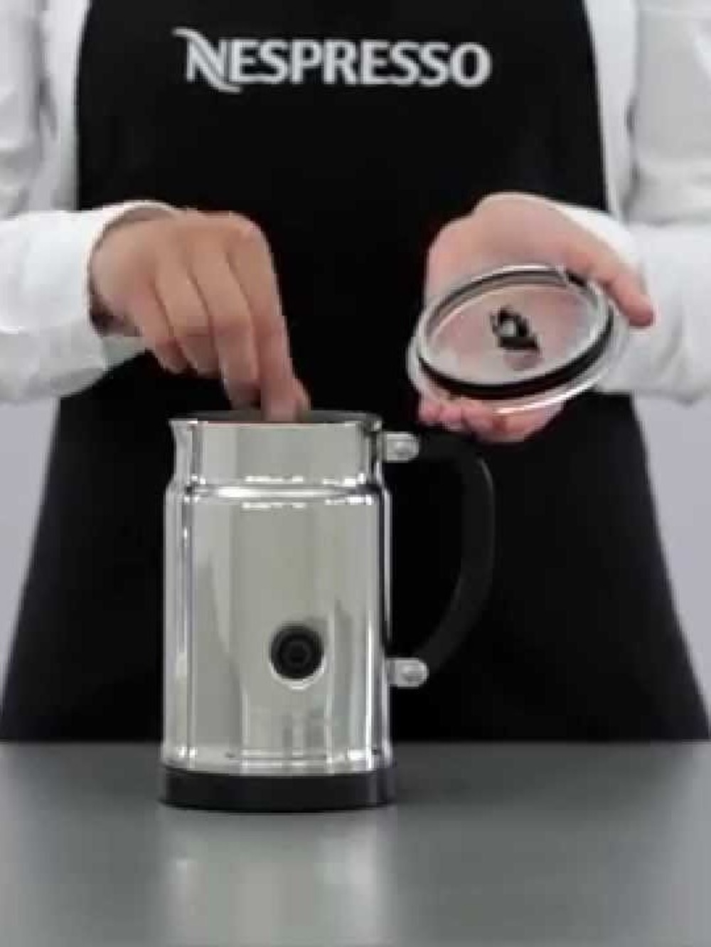 Nespresso Aeroccino Plus 3192 Stainless Automatic Milk Frother Hot Cold Tested